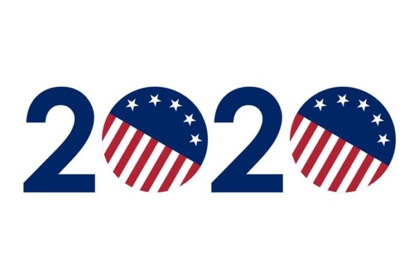 Stars and stripes 2020 banner.